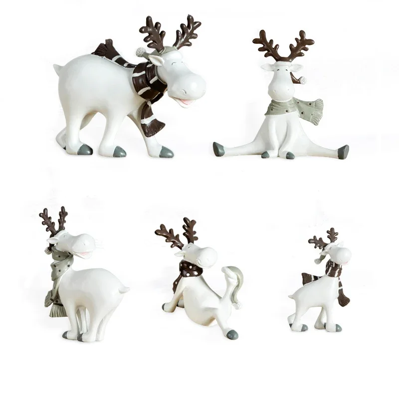 

MGT-Nordic Elk Ornaments for Home Decoration, Creative Cute Crafts, Animal Ornaments, Christmas Gifts