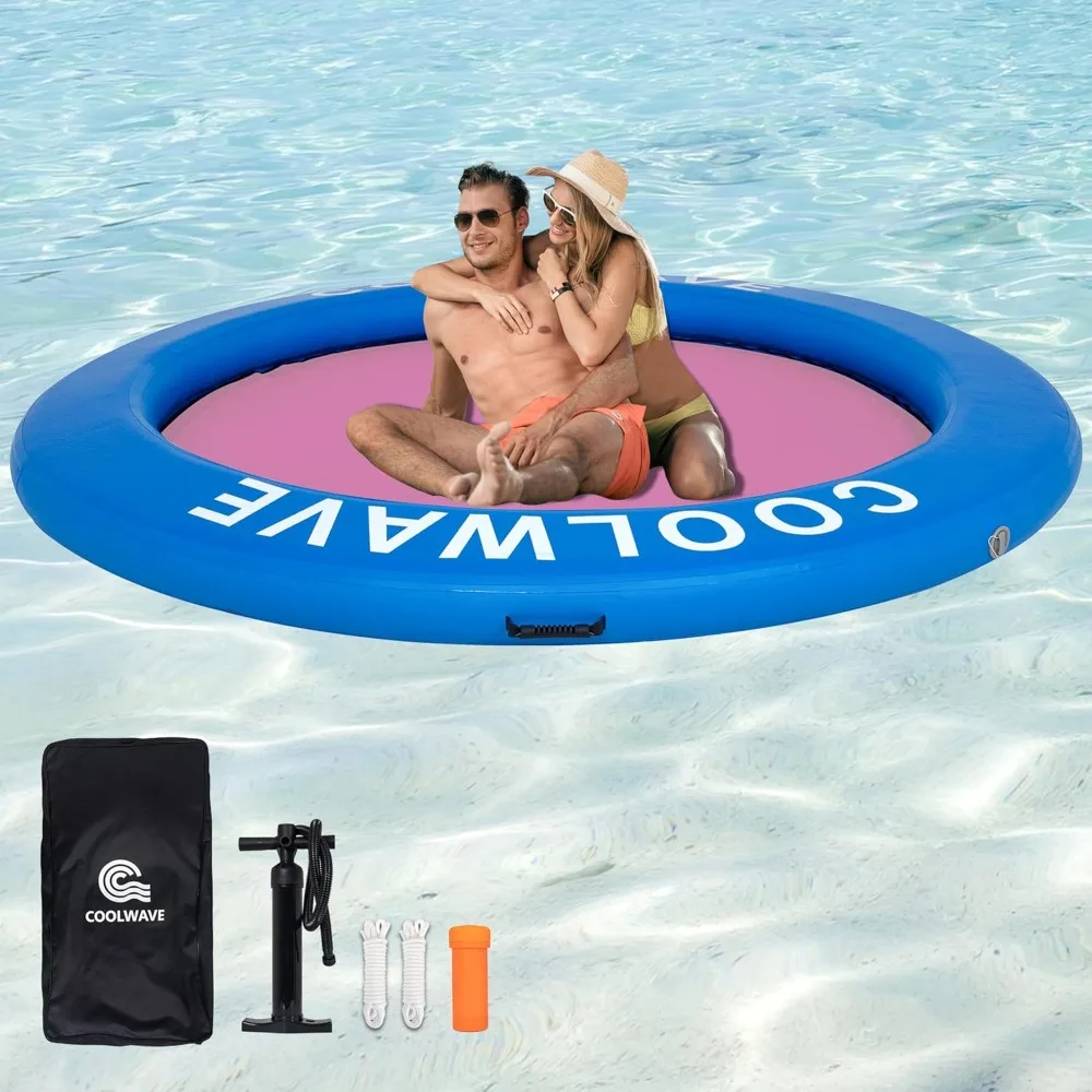 

Inflatable Water Hammock, Round Floating Ring, Enjoyable Floating Hammocks, Portable Inflatable Raft for Family, Water Hammock