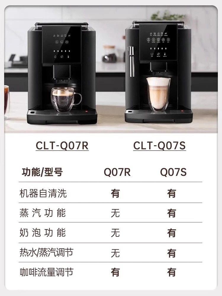 تستخدم ماكينة القهوة الأوتوماتيكية بالكامل حبوب مطحونة لرغوة الحليب البخارية