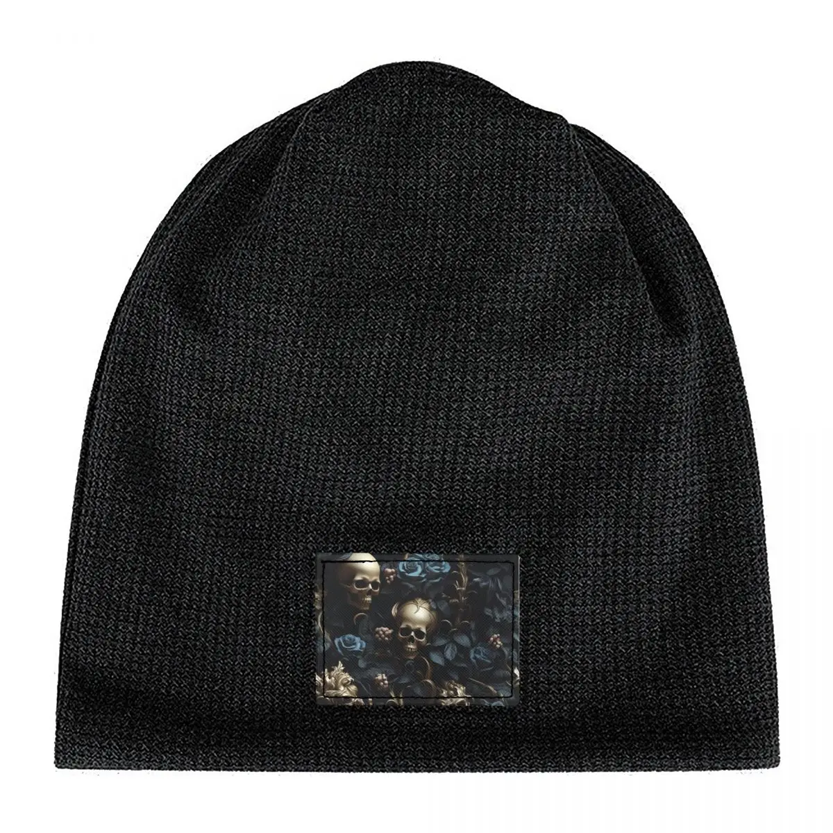 Horror Gothic Skeleton Death Skull Warm Fleece-Lined Cap Fashion Bonnet Hat Autumn Winter Outdoor Beanies Hats for Unisex Adult