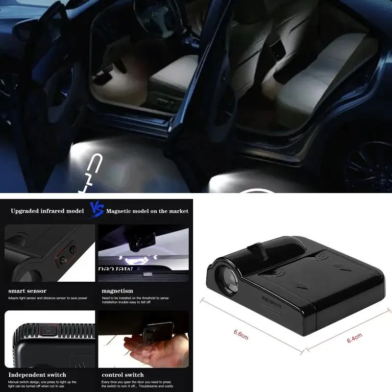 2Pcs HD LED Car Door Welcome Projector Light For BYD Atto 3 Seal Dolphin Han Tang Song Yuan Courtesy Shadow Lamp Exterior Decor