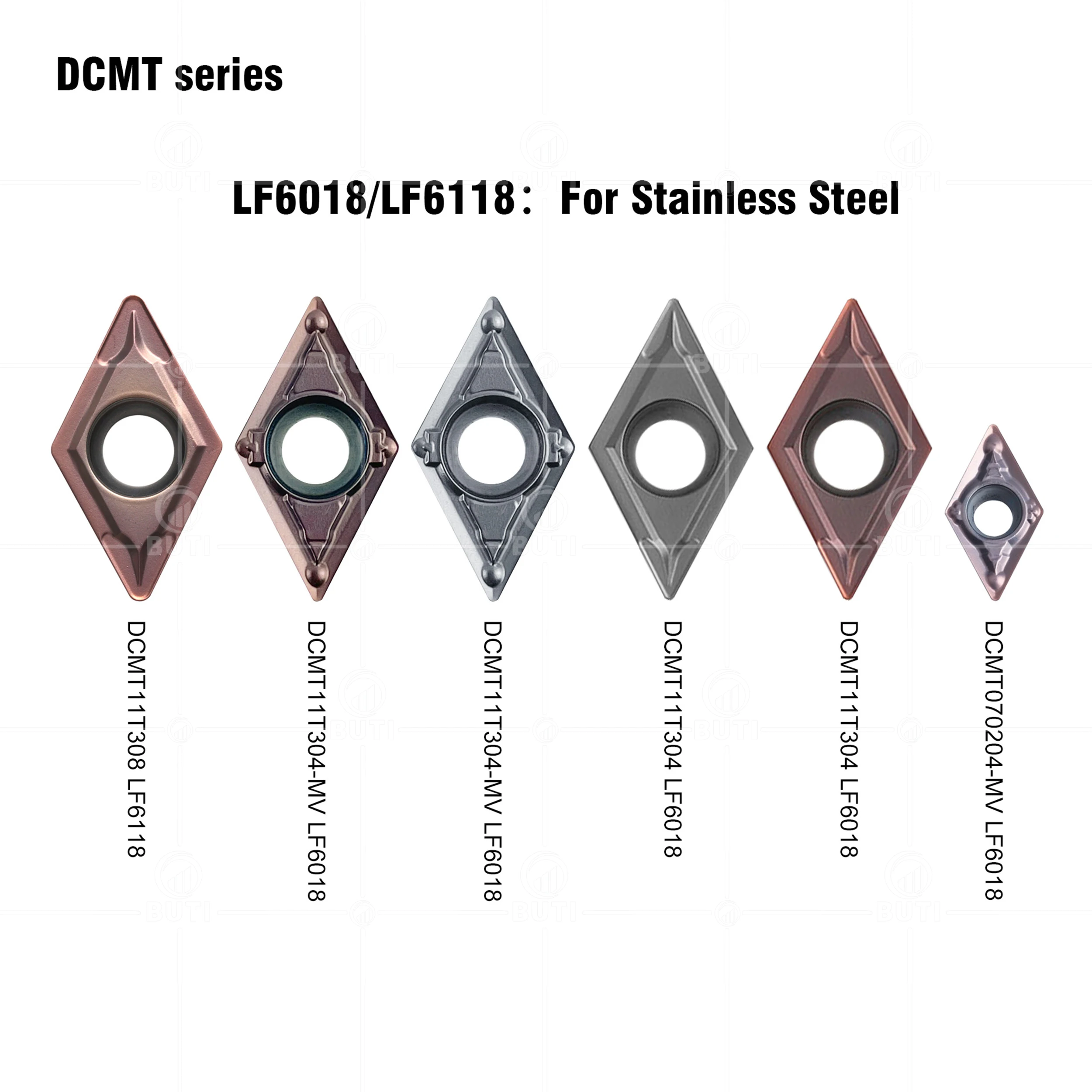 DESKAR 100% Original DCMT070204 DCMT070208-MV LF6018 High Quality CNC Lathe Cutter Internal Carbide Inserts For Stainless Steel