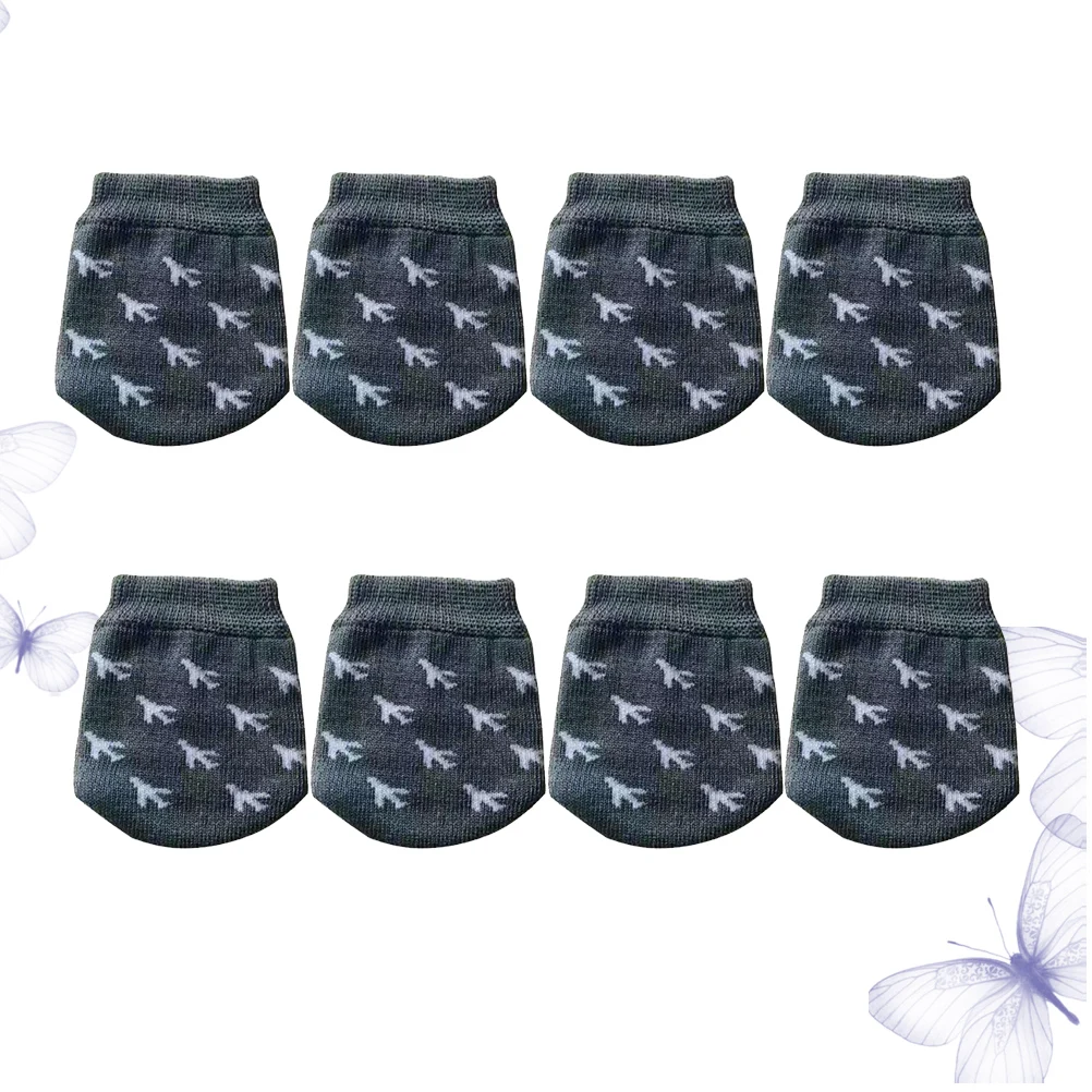 

8pcs Chair Feet Covers Wheel Protectors Non-Slip Table Foot Sleeves Floor Protector Leg Covers Decorative Fits 12-30Cm Trolley