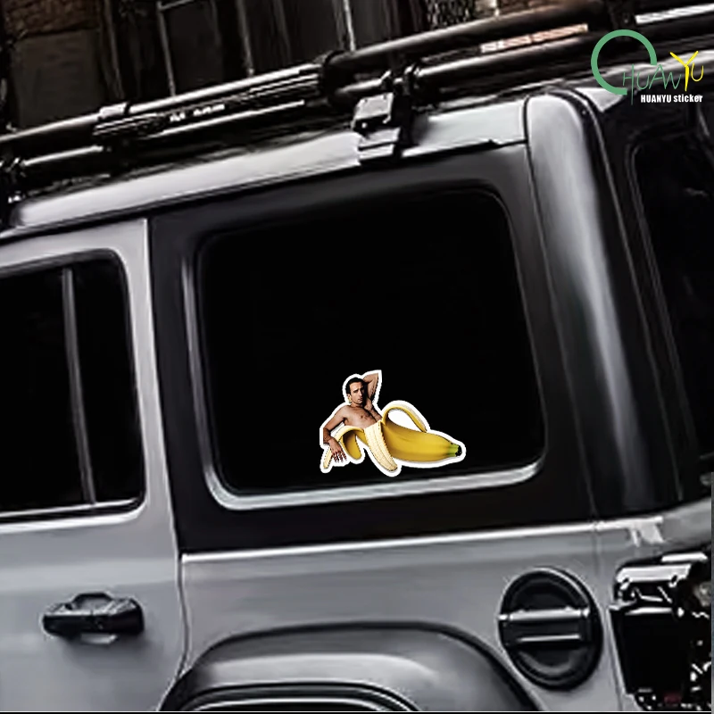 Nicolas Cage In A Banana Original Yell Stickers for Print Stickers Living Room Anime Funny Kid Laptop Car Cute Decor  Room