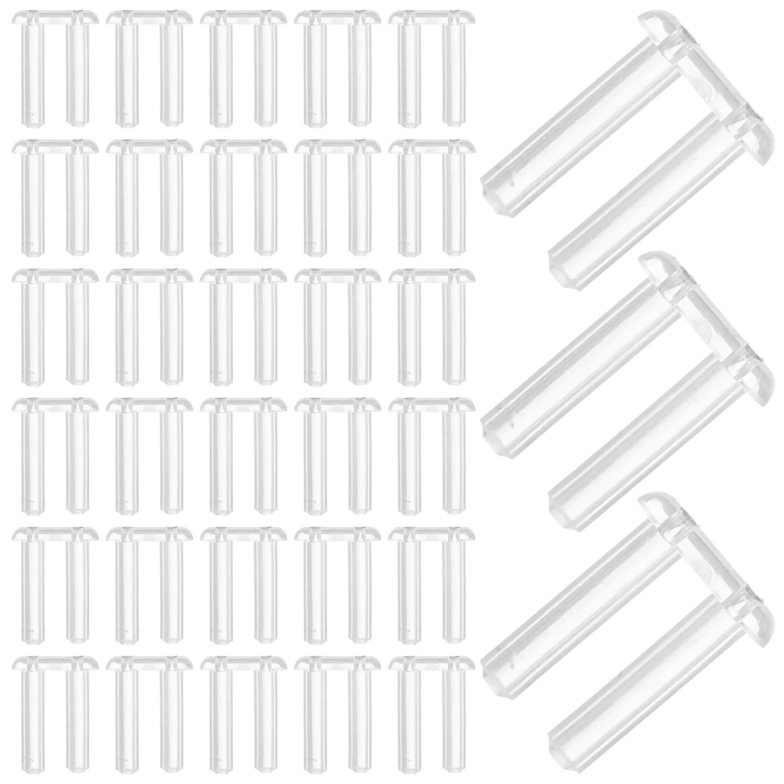 200 قطعة النظارات البلاستيكية بدون شفة إطارات الأكمام الغيار ضغط مشبك لتحديد الملحقات أدوات واضح المقابس البلاستيكية الصلبة