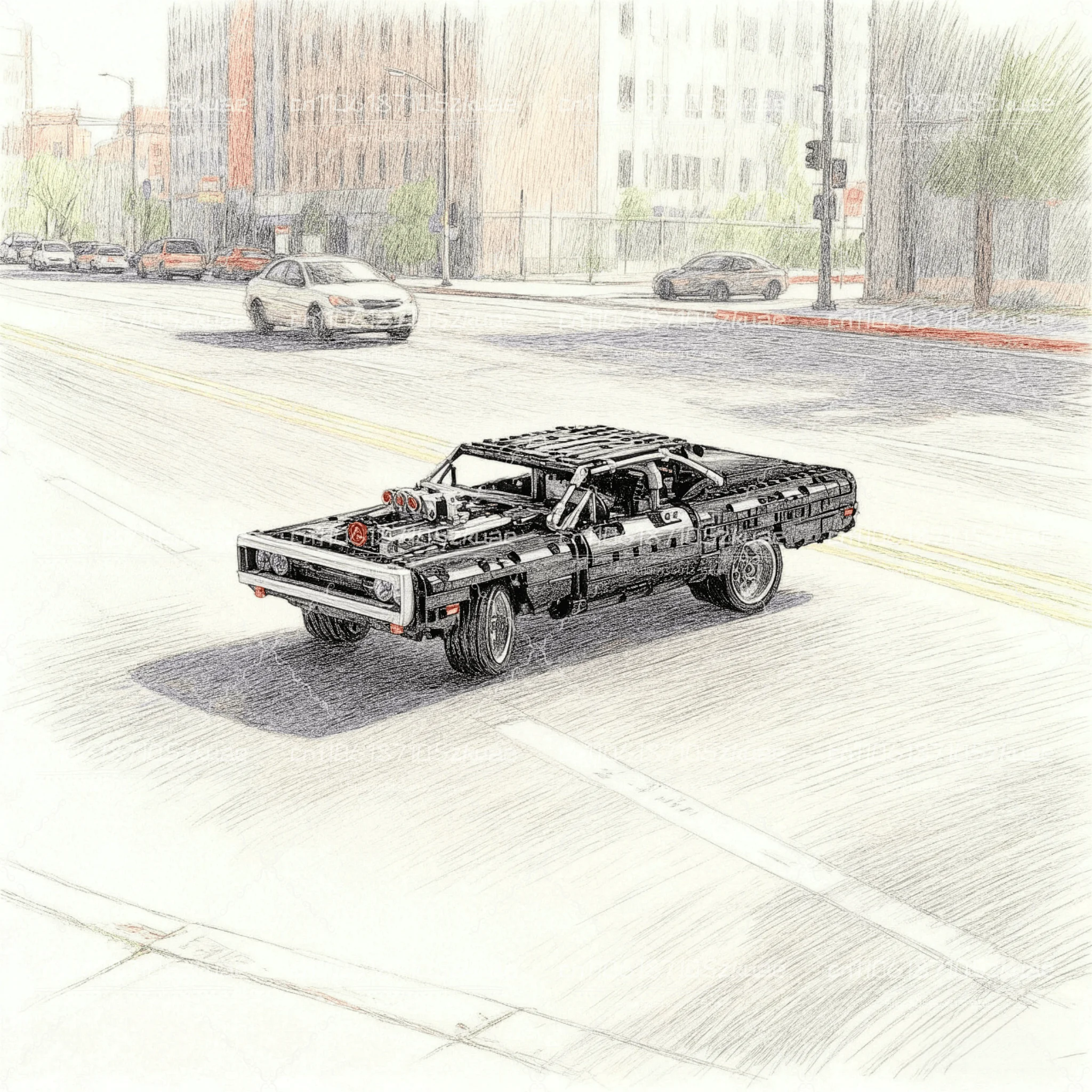 

1077PCS Technical Classic Retro Racing Car High difficulty Building Blocks Model Assemble Bricks DIY Toy For Kid Boy Adults Gift