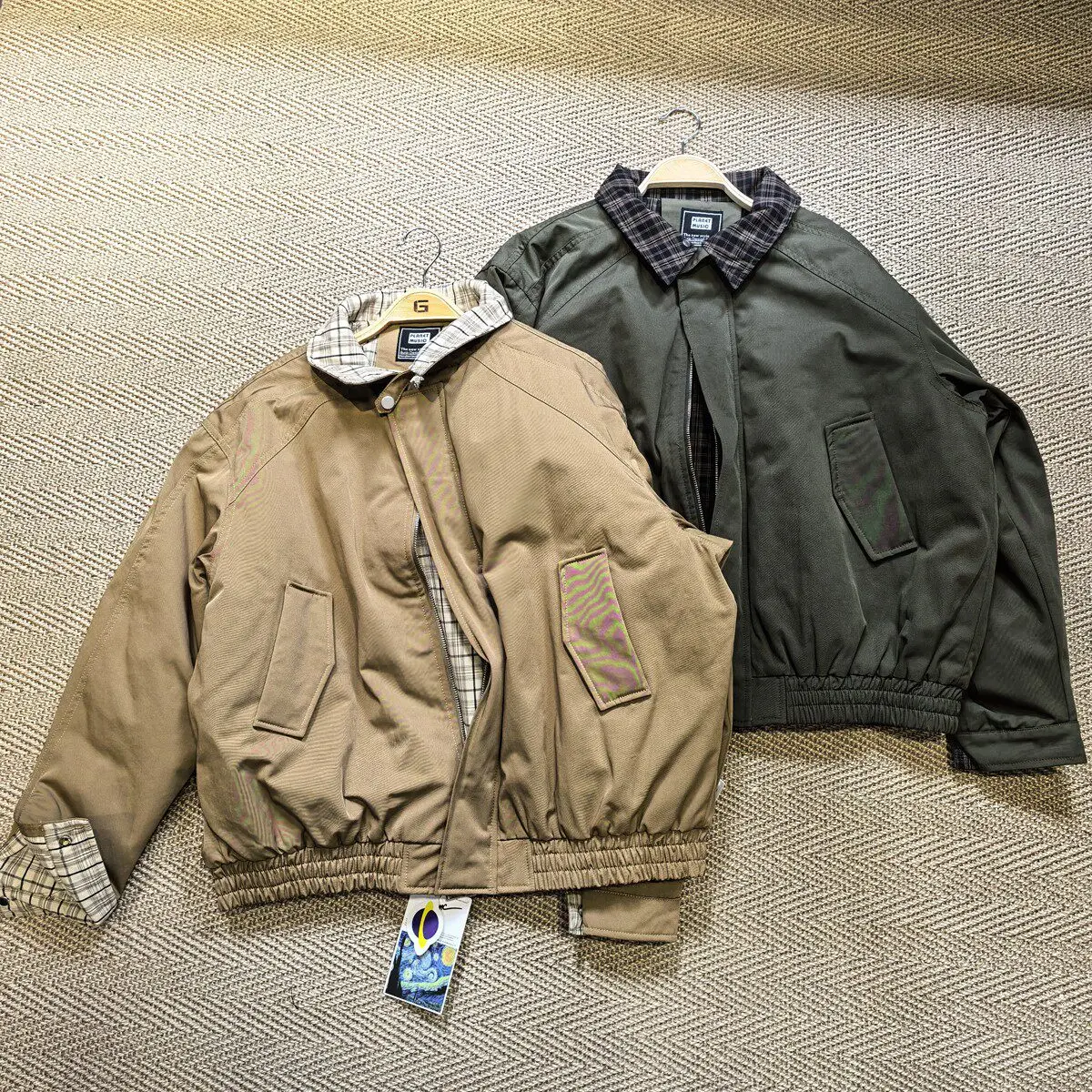 2026 New Plaid Colorblock Retro Lapels Short Jacket Thickened Men's and Women's Cotton-Padded Clothes Winter Japanese