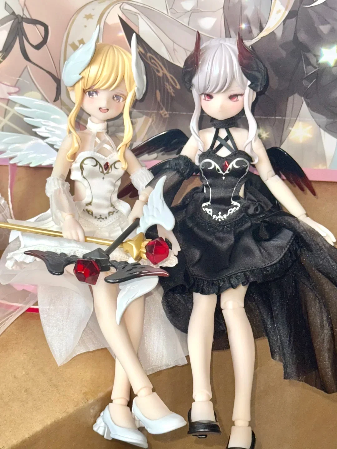 

Genuine Light And Nightmare Twin Series Blind Box Kawaii Bjd Action Figures Mysterious Box Figurines Collection Toys Girls Gift