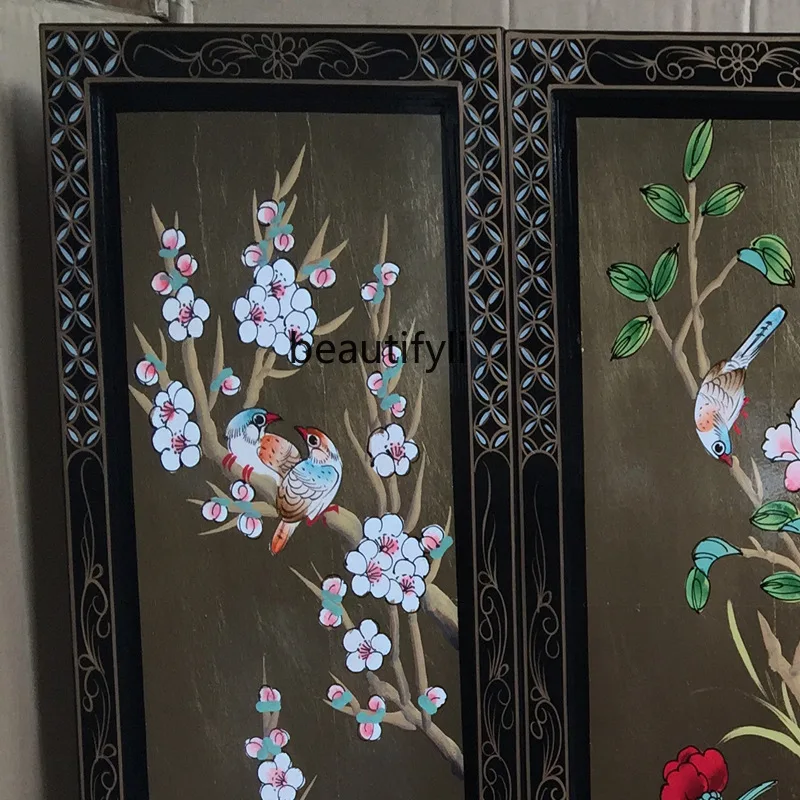 Screen hanging screen hand-painted hotel furniture decorative painting corridor hanging painting Ming and Qing classical