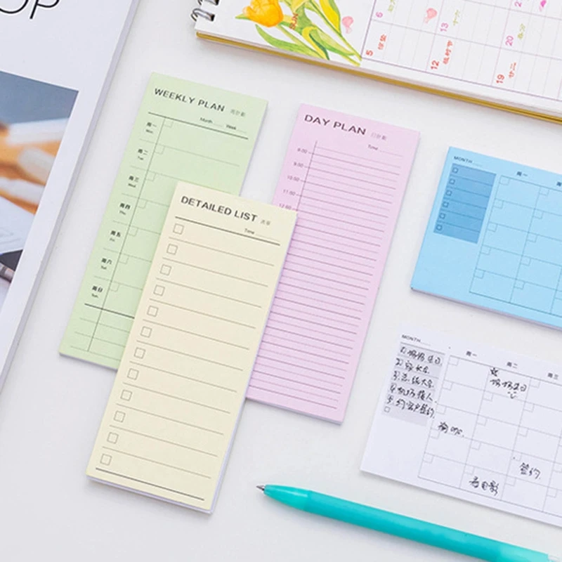 Mini Notes Papers Notepad Daily To-do-list Small Monthly Planner Schedules Mini Check-list for Student School 30 Sheets