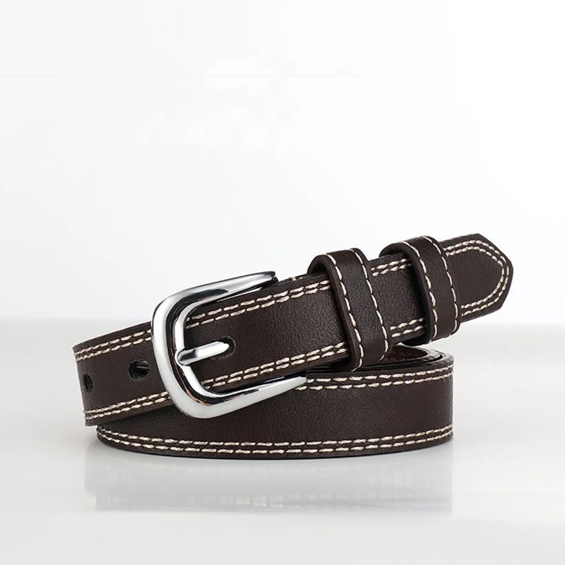 Cintura con fibbia ad ago di alta qualità per donna. Bellissimo e pratico, morbido e confortevole. Coppia bene con jeans e gonne