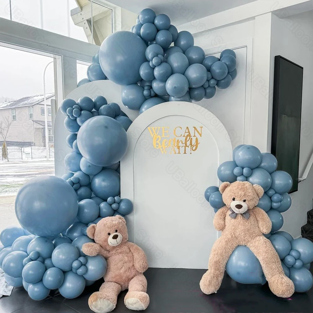 85-teiliges Staubblau-Ballongirlanden-Set in Twilight-Pastellfarben für Geburtstag, Babyparty, Hochzeit und Partydekoration