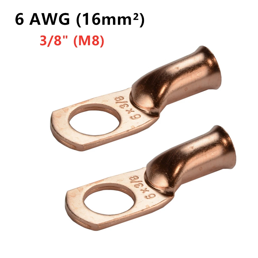 Terminale A Crimpare Ad Anello - Confezione Da 100, Blu, 12 Mm, 30A, 16-14 AWG - Connettori Ad Anello Termorestringenti, Connettori In Rame Stagnato, Terminali A Filo Isolati Ad Anello - Foto 2