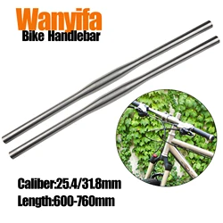 Wanyifa Bicycle Handlebar Titanium Alloy Ultra-light Horizontal Straight Handlebars Steering Wheel for Mtb Bike 25.4/31.8mm