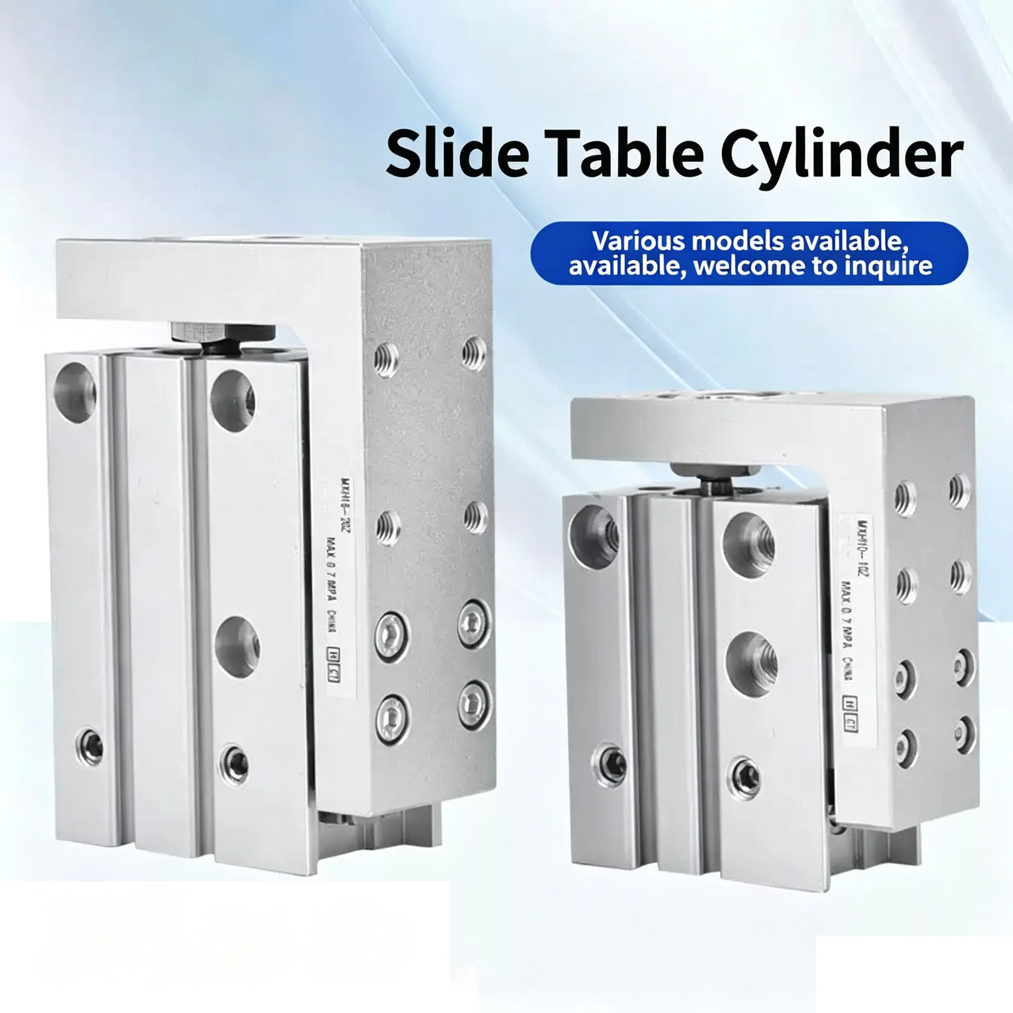 Precision Pneumatic Air Linear Side Rail Guide Rod Cylinder MXH Series Selectable Sizes 6mm/10mm/16mm/20mm for Industrial Use
