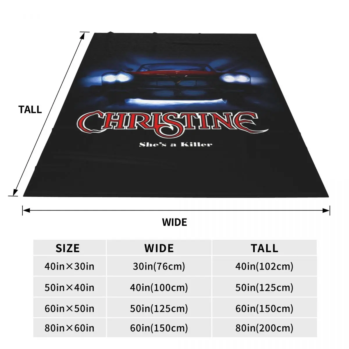 Awesome Movie Car Christine Blankets Fleece Sofa Throw Blanket Warm for Couch Bedding Office Throws Bedspread Quilt