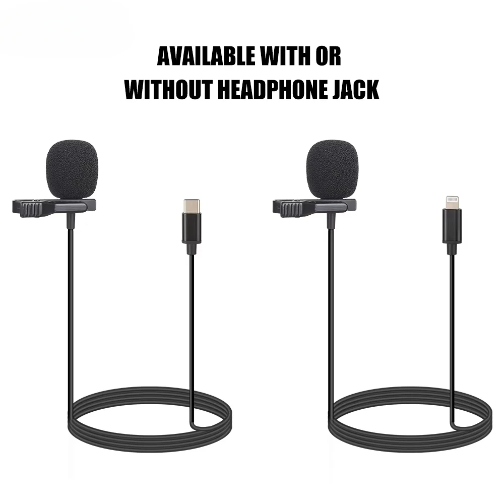 휴대폰 및 노트북용 휴대용 라발리에 3.5mm 유선 클립 온 마이크 미니 유선 헤드셋 마이크 2 in 1
