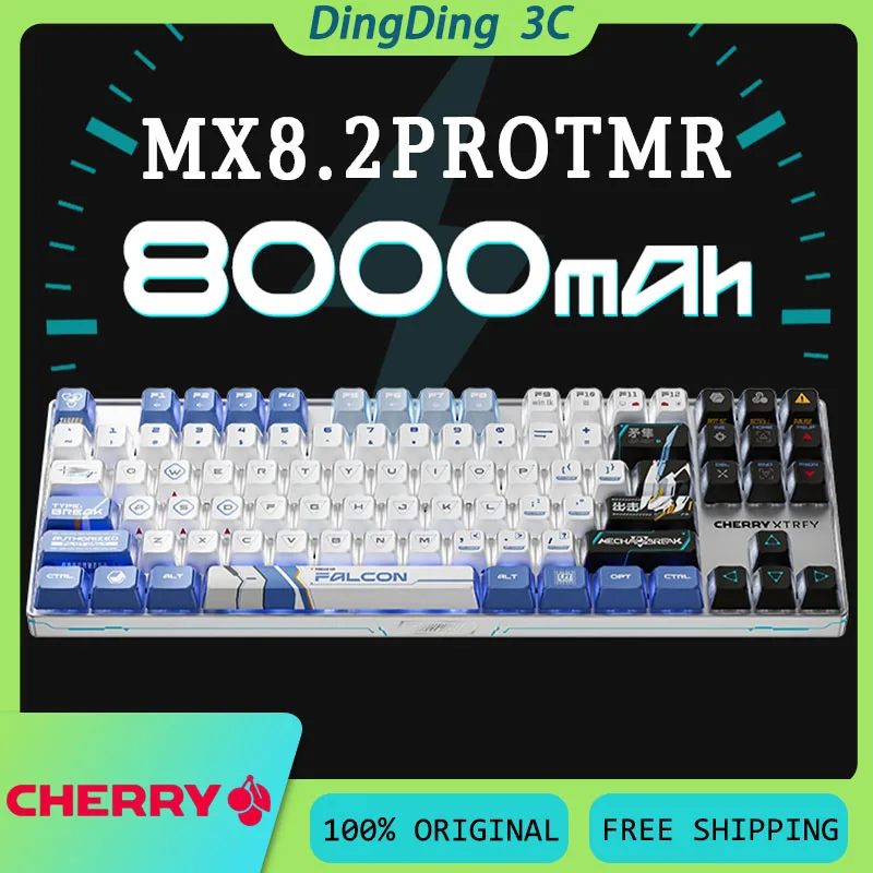 

CHERRY MX8.2PRO TMR Беспроводная клавиатура с магнитным переключателем 8K Скорость возврата RT 0,01 мм Длительный срок службы Пользовательская игровая клавиатура для киберспорта