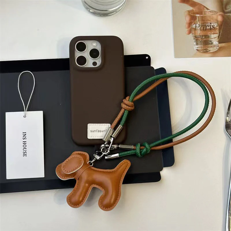 

1pcs New Cartoon Puppy Bag Pendant Creative Car Keychain Pendant Big And Small Puppy Mobile Phone Case Patch Wristband Pendant