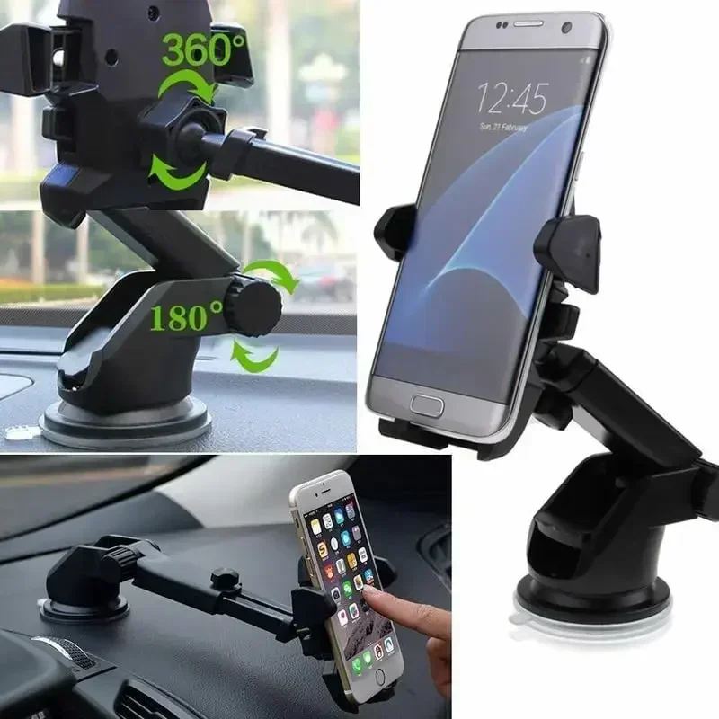 

Universal 360° Suction Cup Car Phone Holder Retractable Arm Phone Bracket Stand GPS Car Phone Holder Stand for IPhone Xiaomi