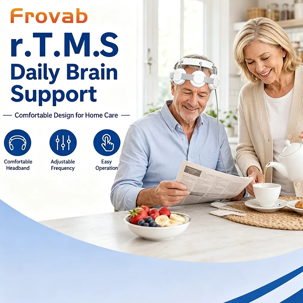 Frovab rTMS Brain Stimulator Non-Invasive Therapy Machine for Dementia Parkinson's Recovery Anxiety & Sleep Disorder Relief