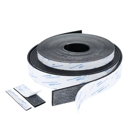 1/2/3/5/10M Black Self Adhesive Silicone Rubber Seal Strip Width 10/15/20/30mm Thick 1/2/3/5mm Anti-Slip Damper Sealing Gasket