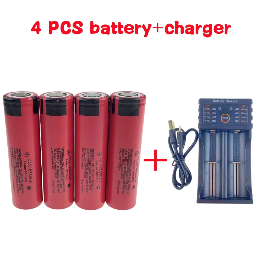 3.7V 18650 3500mAh Llithium-Ion NCR18650GA Rechargeable Multifunctional Battery+Charger