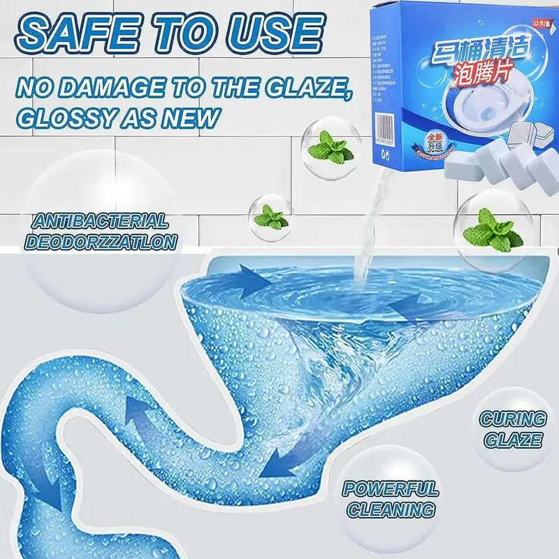 Toilet Cleaner Tablets Effervescent Tablets Deep Cleaning Washer Deodorant Agent Cleaning Pills Automatic Toilet Bowl Cleaner
