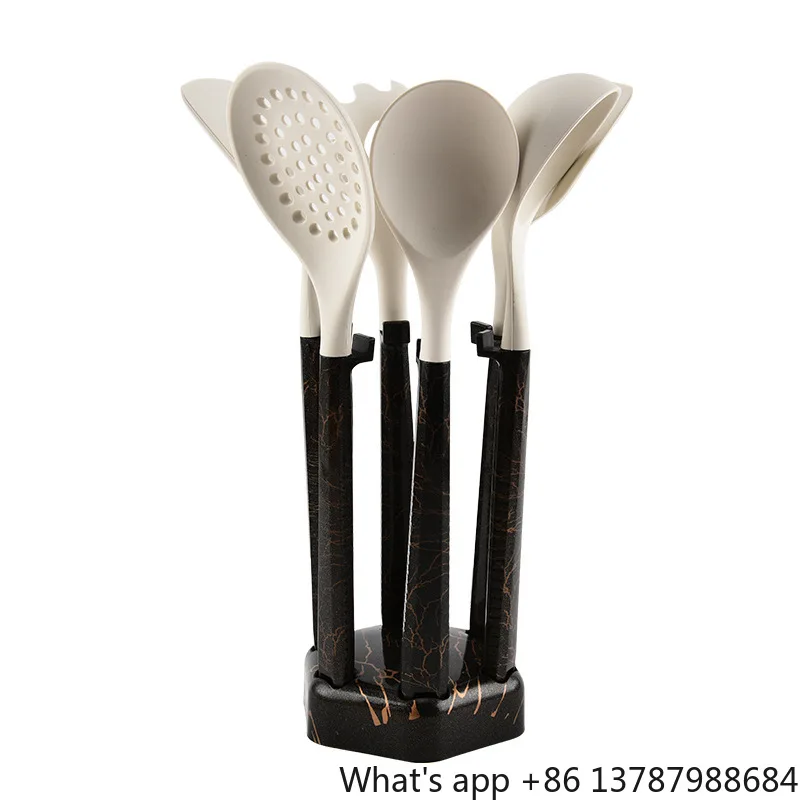 

Силиконовый набор из 7 предметов, кухонные принадлежности, для антипригарных сковородок, устойчивые к высоким температурам и защита от ожогов, универсальный набор