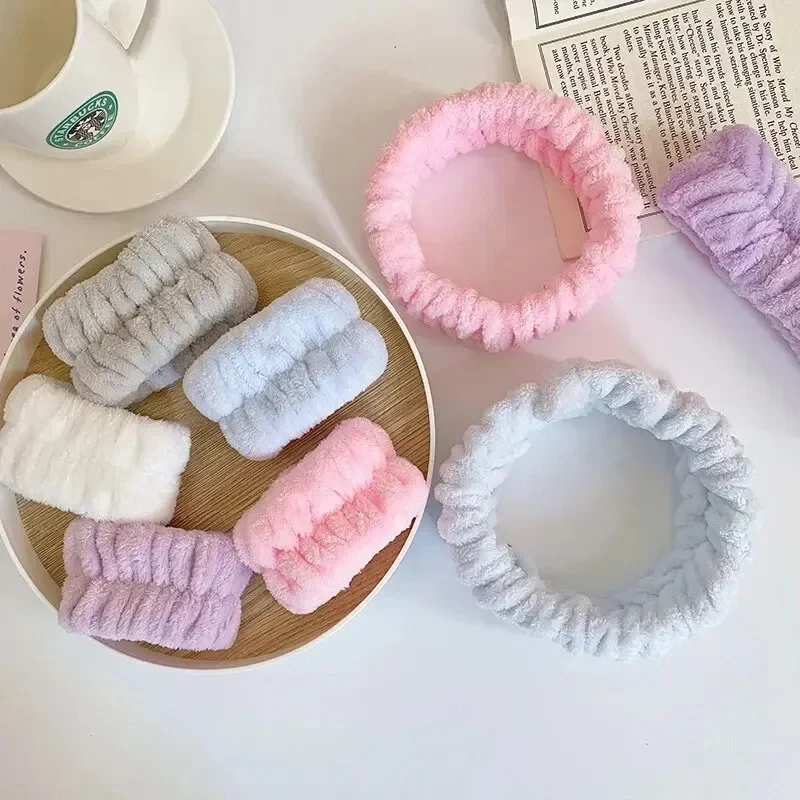 

Face Wash Wristband Set Women's Headband Wristbands Absorbent Waterproof Wristbands Makeup Face Wash Hair Bands