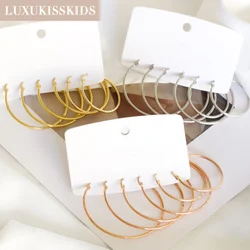 LUXUKISSKIDS 1pairs/2pcs Steel Huggie Hoop Earrings Punk серьги Hiphop Bijoux Jewelry Smooth Mental Big Round Ear Piercing Clips