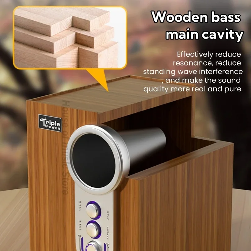 سوبر باس مع مكبر صوت رف كتب BT ، سكن خشبي ، هاي فاي المنزل ، كمبيوتر الوسائط المتعددة ، مزود طاقة USB ، صوت بلوتوث