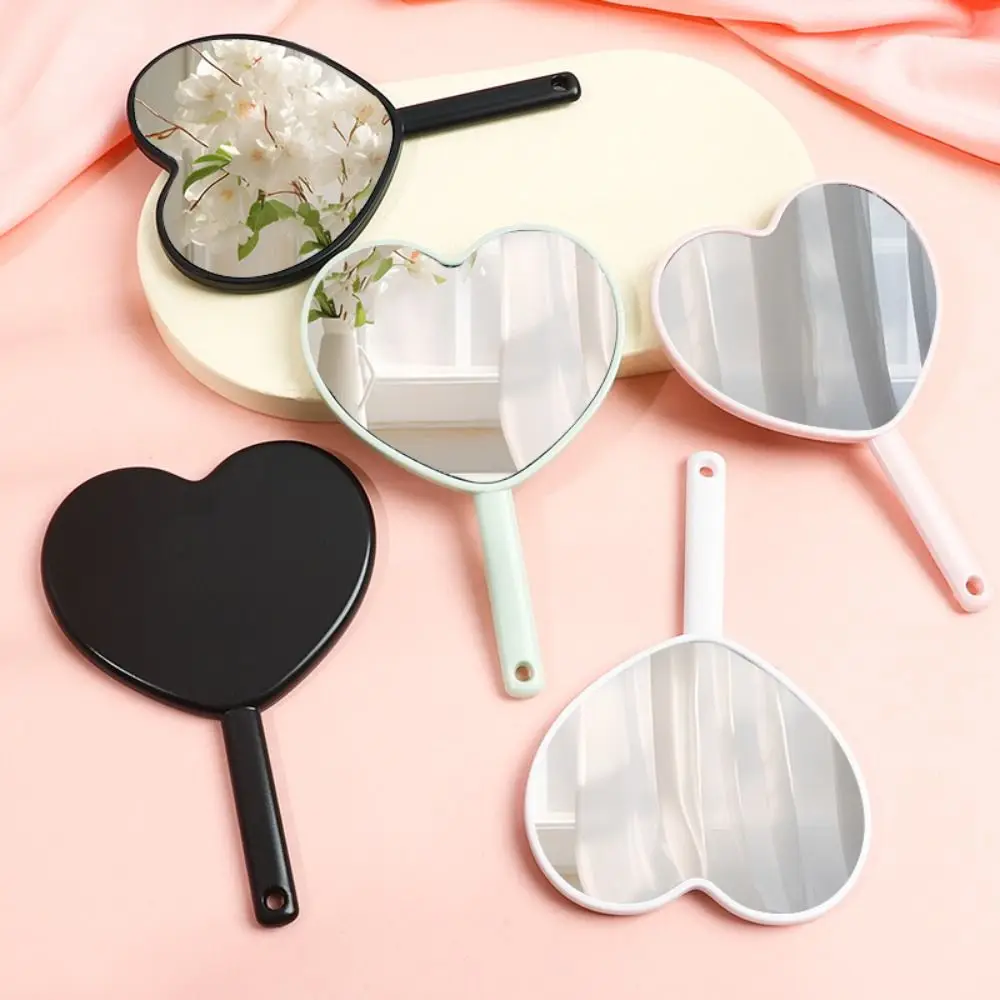 Fashion Love Makeup Mirror Sweet Girl Style Makeup Mirrors Handheld Makeup Mirror Suitable for Carrying Around Cute