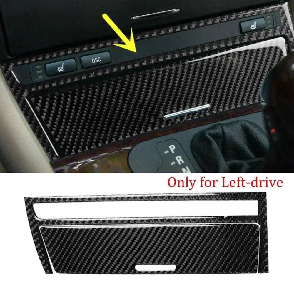 Capa central interior do carro de fibra de carbono decoração guarnição tira central capa acessórios do carro para bmw série 3 antiga e46 1998-2005