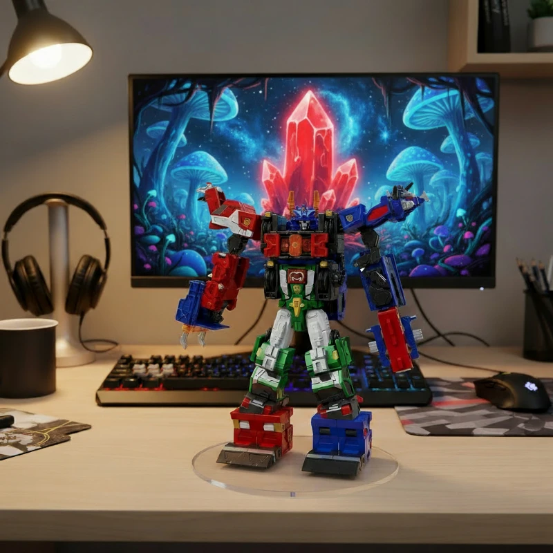 Olá carbota robô brinquedo 2 em 1 gelo-fogo guerra deus transformando carro figura de ação 11.8 ''/30cm veículo robô modelo presente para crianças meninos