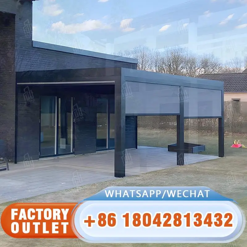 3x6 3x6m 4x6 4x6m 6x3 6x3m 6x4 6x4m 4x8 8x4 8x4m 8x4m Наружная алюминиевая конструкция крыши с жалюзи Солнцезащитное укрытие для сада и патио
