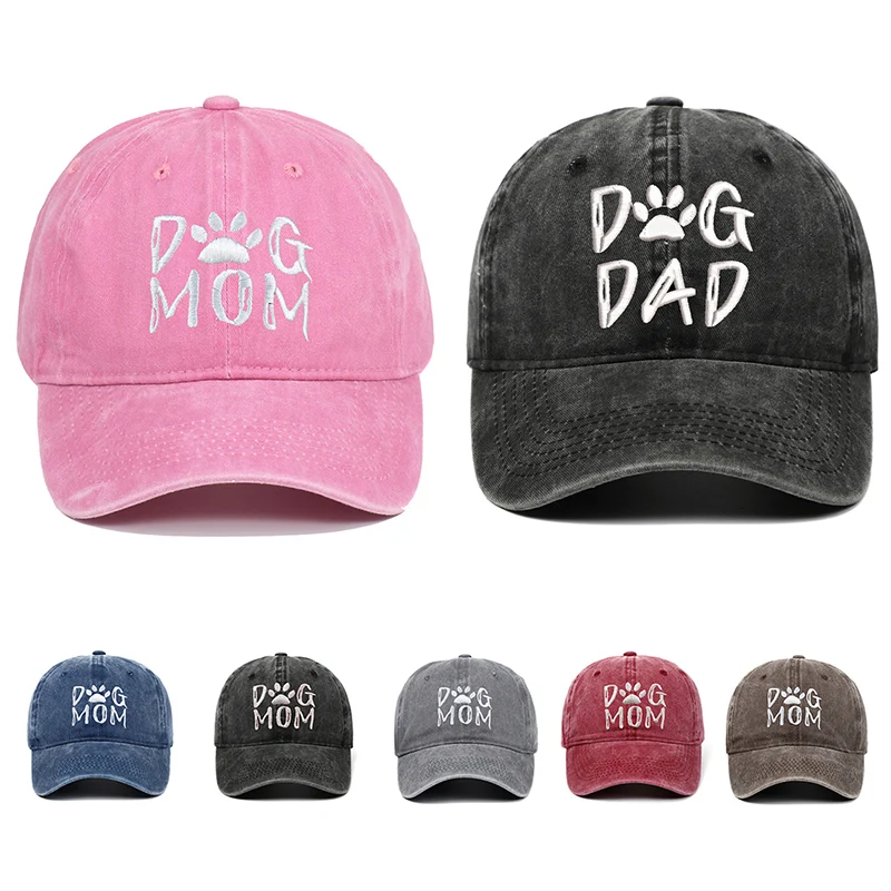 Retro Baseball Cap for Men and Women Letter Embroidery Hat Unisex Washed Cotton Mom Dad Hats Couples Streetwear Cap High Quality