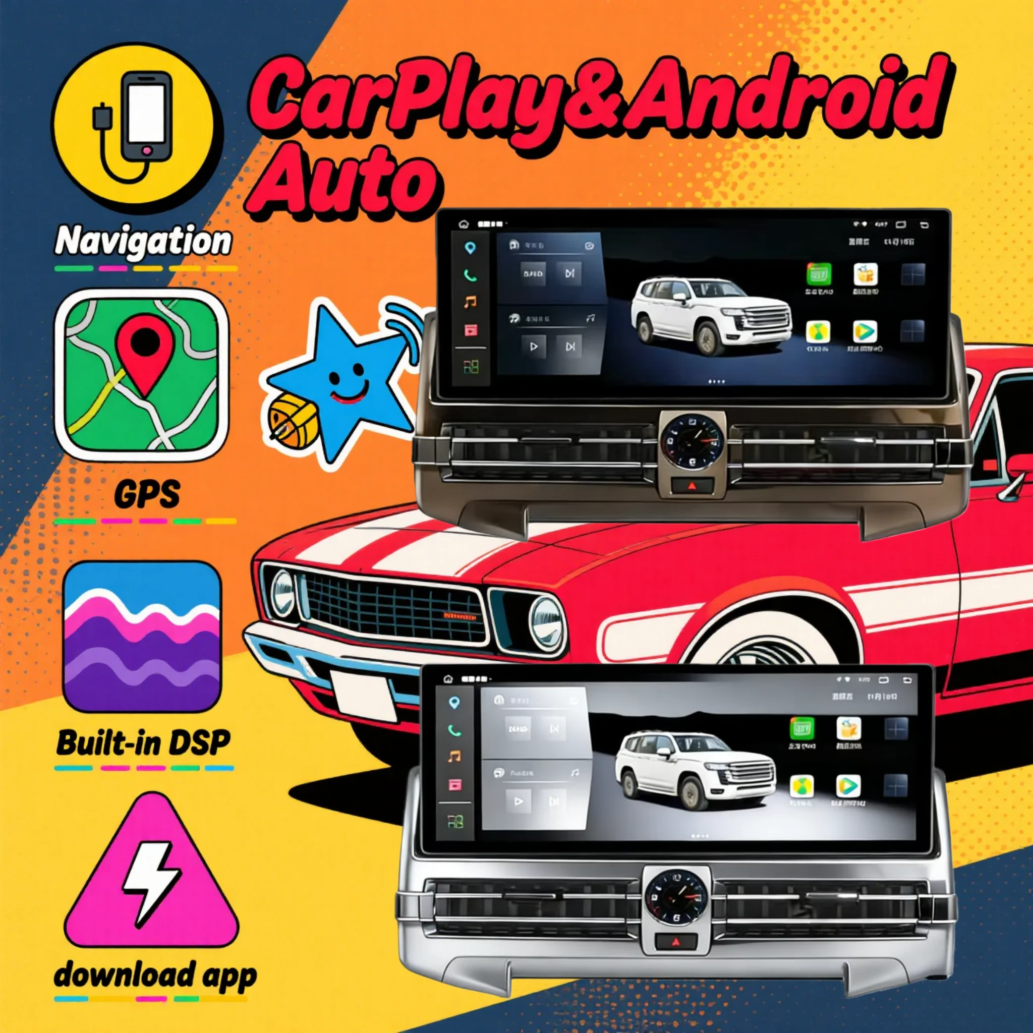 

15.6inch HD Touch Screen For Toyota Land Cruiser LC200 2016-2020 Wireless Carplay GPS Navigation Android Radio Player Head Unit