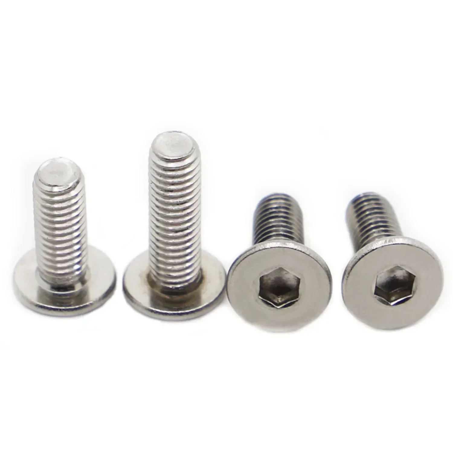 5-50PCS CM M1.6 M2 M2.5 M3 M4 M5 M6 M8 304 Stainless Steel Hex Socket Ultra Thin Super Low Flat Wafer Head Screw Bolt