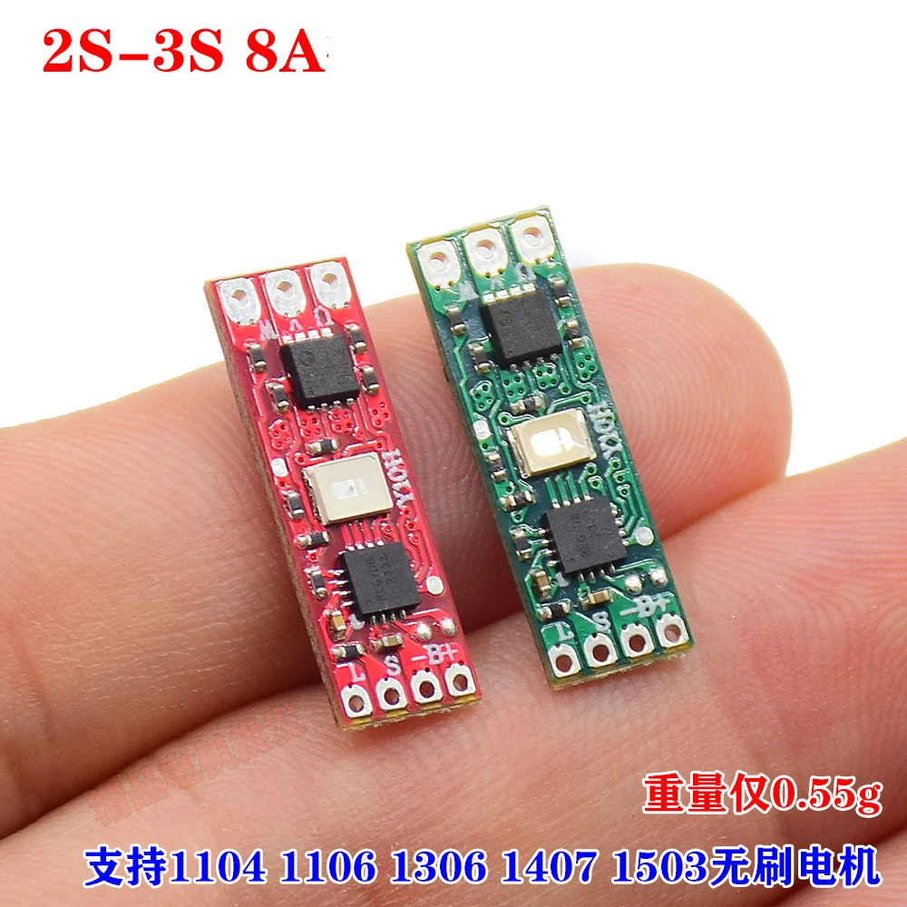 2S-3S DC 3.7V-7.4V 8A Mini BLDC Brushless Motor Driver Board Electric Regulator Drive For 1104 1106 1306 1407 1503 Motor