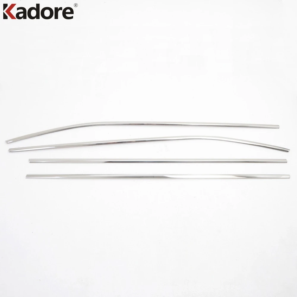 Door Window Bottom Trims For Toyota Corolla 2014 2015 E170 11th Ge Stainless Steel Car Windows Strip Frame Sticker (Only US car)