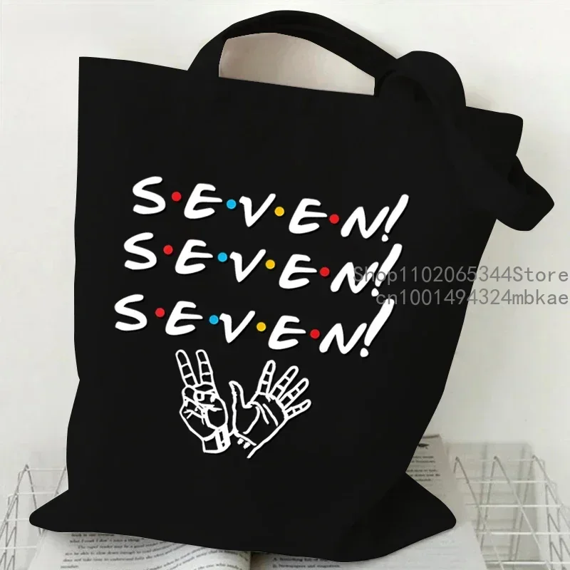 Pivot Shut Up Canvas Tote Bag Student Pivot Friends TV Show Shopping Bag Women Firend Graphic Casual Handbag Side Bag for Ladies