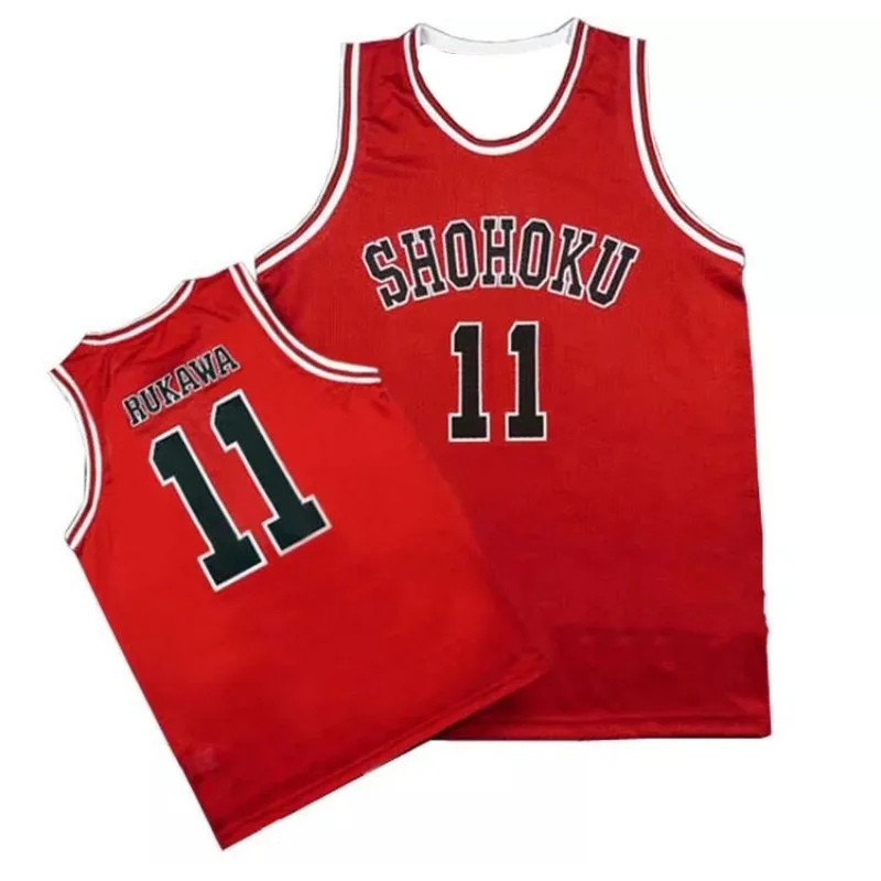 1-15 Anime Shohoku School Basketball Team Slam Dunk Jersey Cosplay Costume Sakuragi Hanamichi Rukawa Jersey Sports Wear Uniform