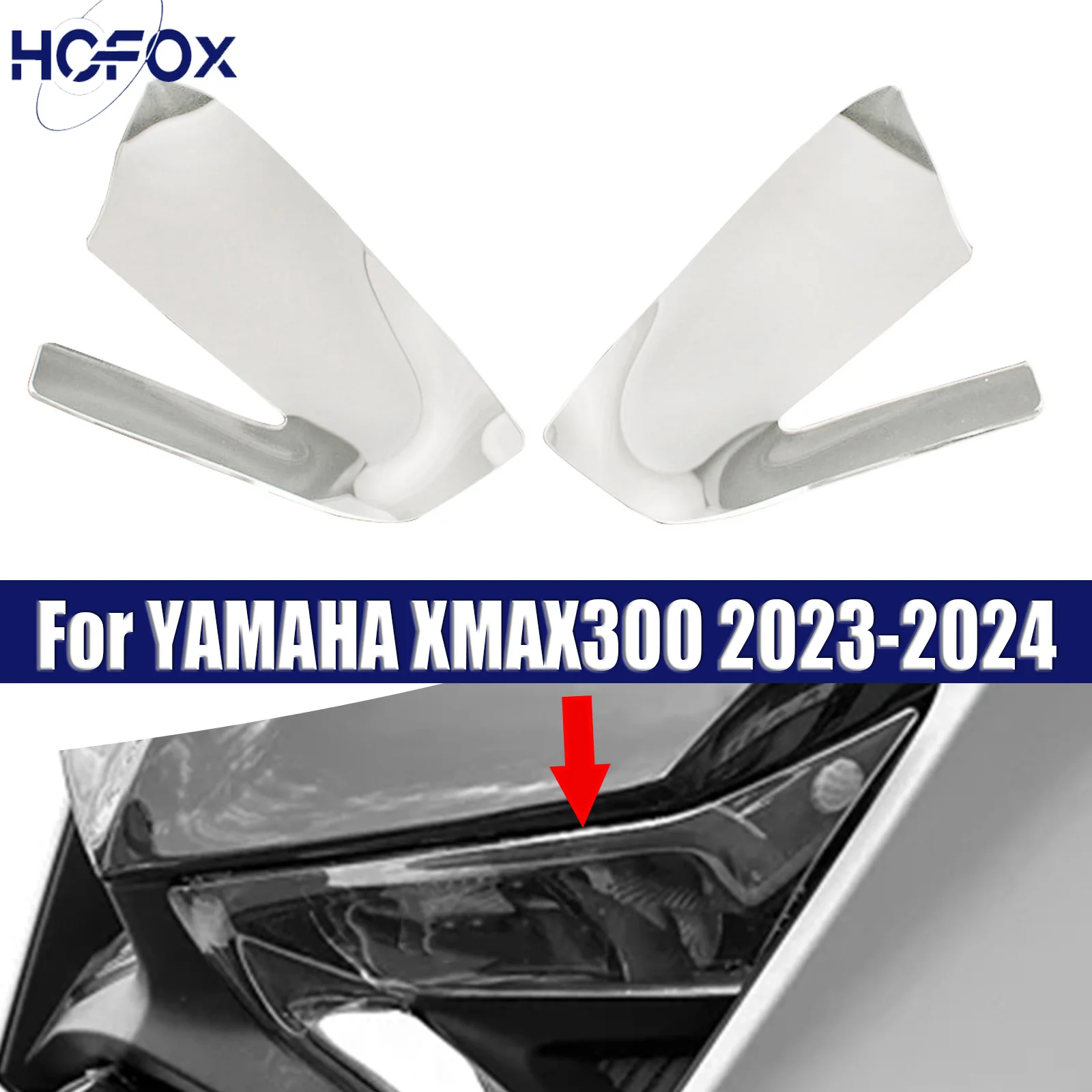 

For YAMAHA XMAX300 2023-2024 Motorcycle Headlight Cover Protection Full Headlamp Screen Lens Guard Protector