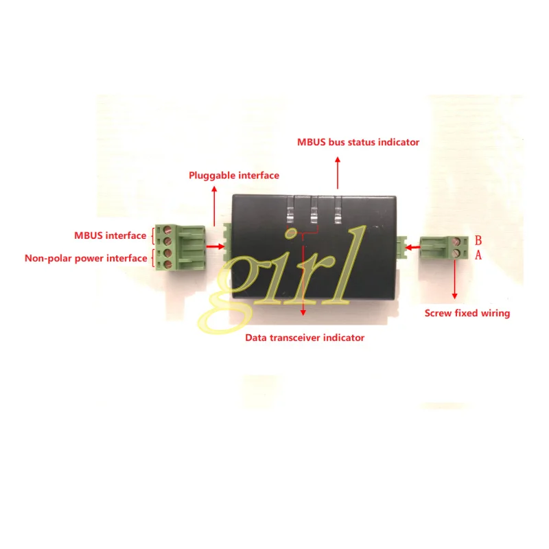 

RS485 to MBUS host, data transparent transmission without self-send and self-receive, with 20 bus self-protection