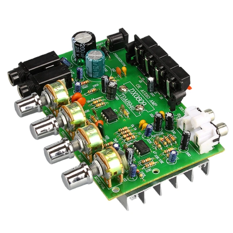 

573A DC12V2A DIY DX-0809 Плата усилителя звука 40 Вт + 40 Вт Канальный стереоусилитель