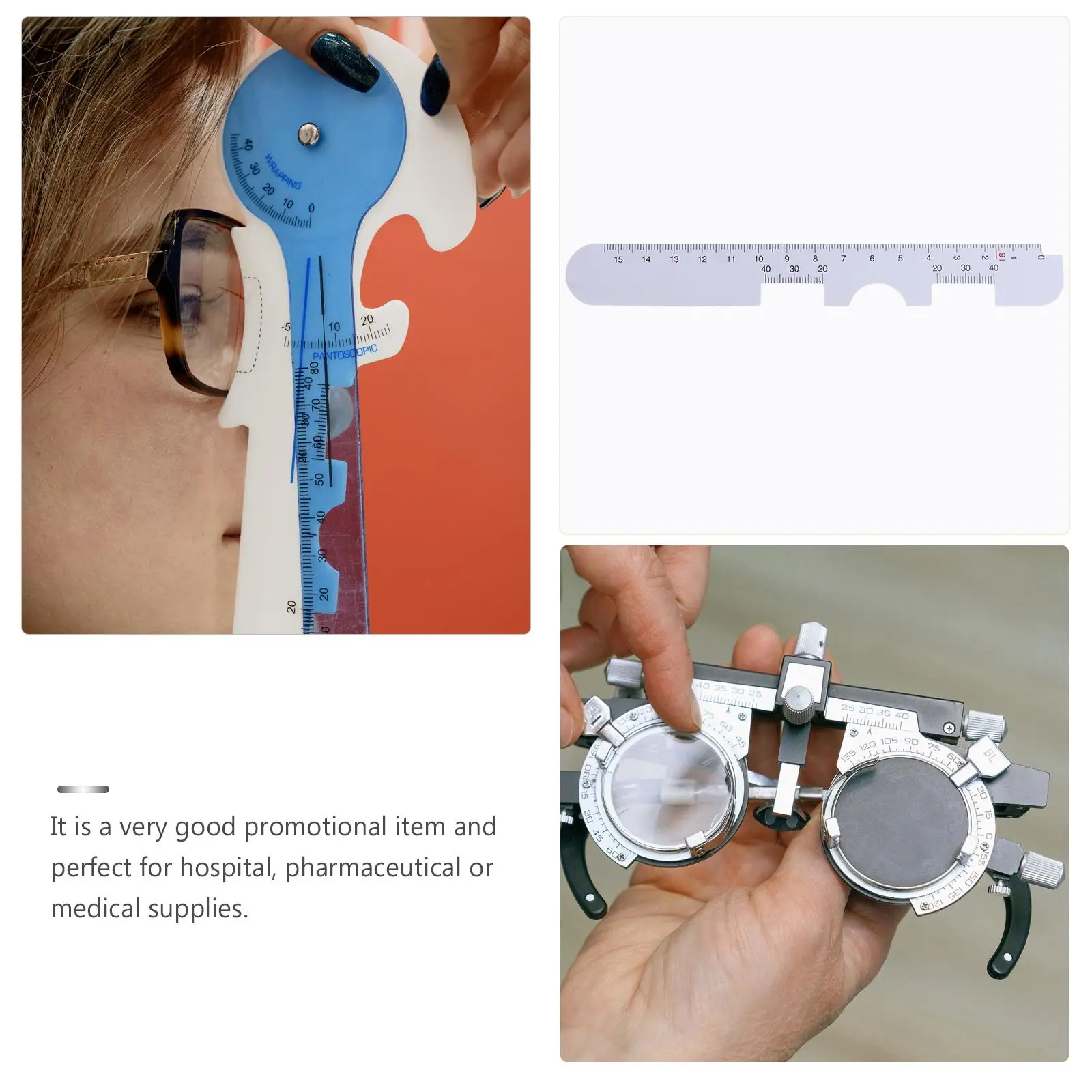 5 Pcs Pupil Distance Ruler Lightweight PD Measurement Tool for Ophthalmic Plastic Portable Caliper Pinhole