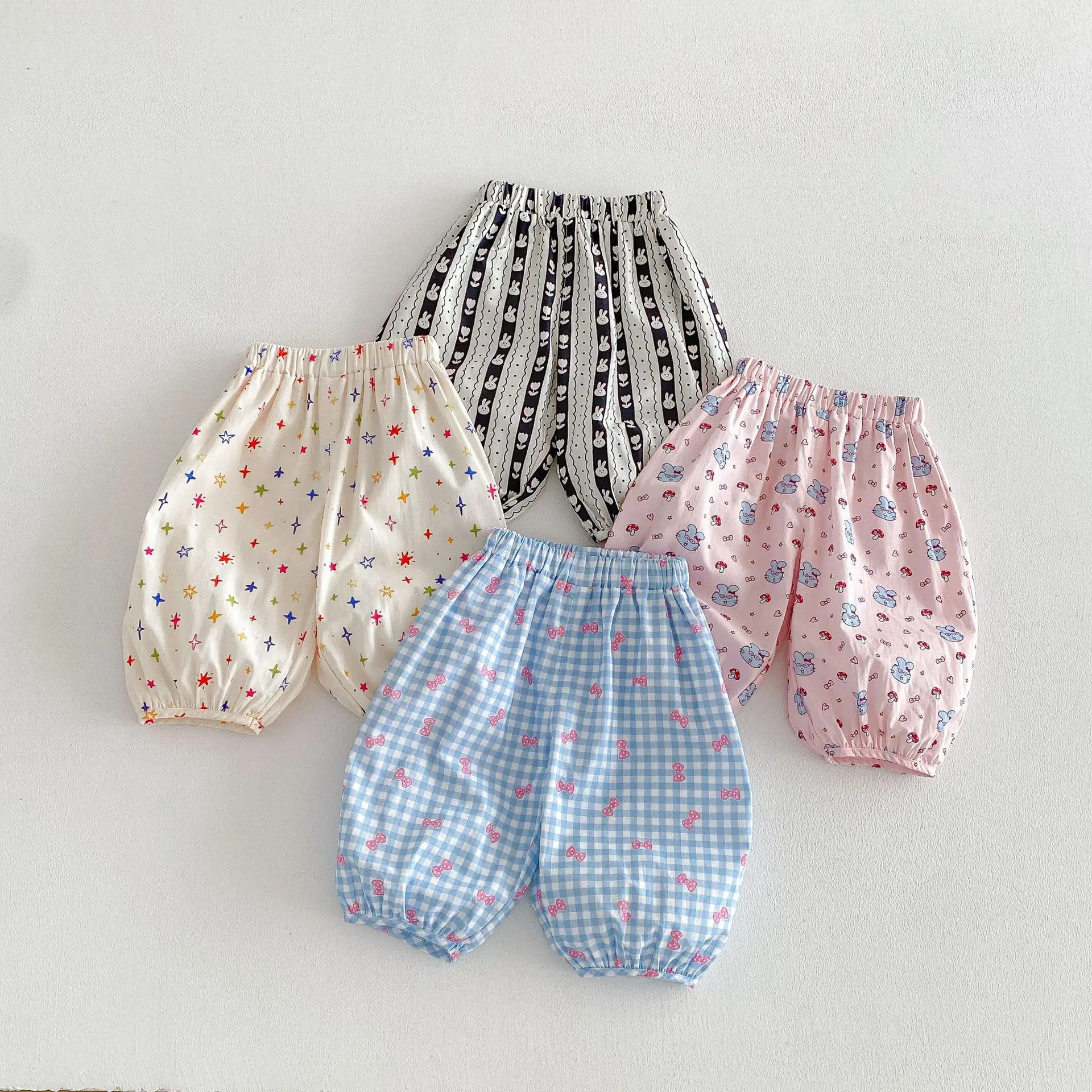 

Детские повседневные брюки-комбинезон с принтом кролика, модель 2026 года, новинка, полноразмерные, для девочек