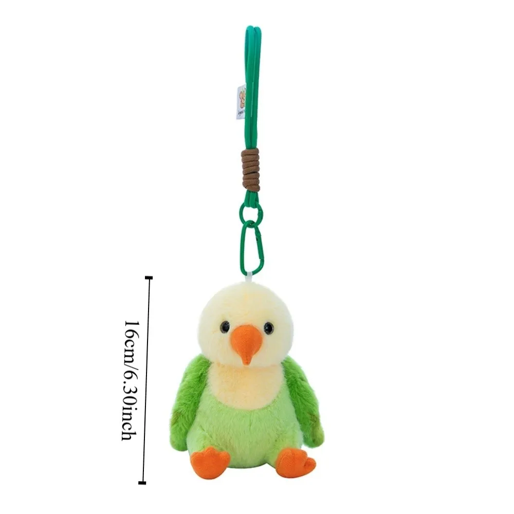 Parrot Cute Animal Bird Keychain Simulation Sparrow Bird Pendant Kawaii Colorful Furry Birds Keyrings Boys and Girls