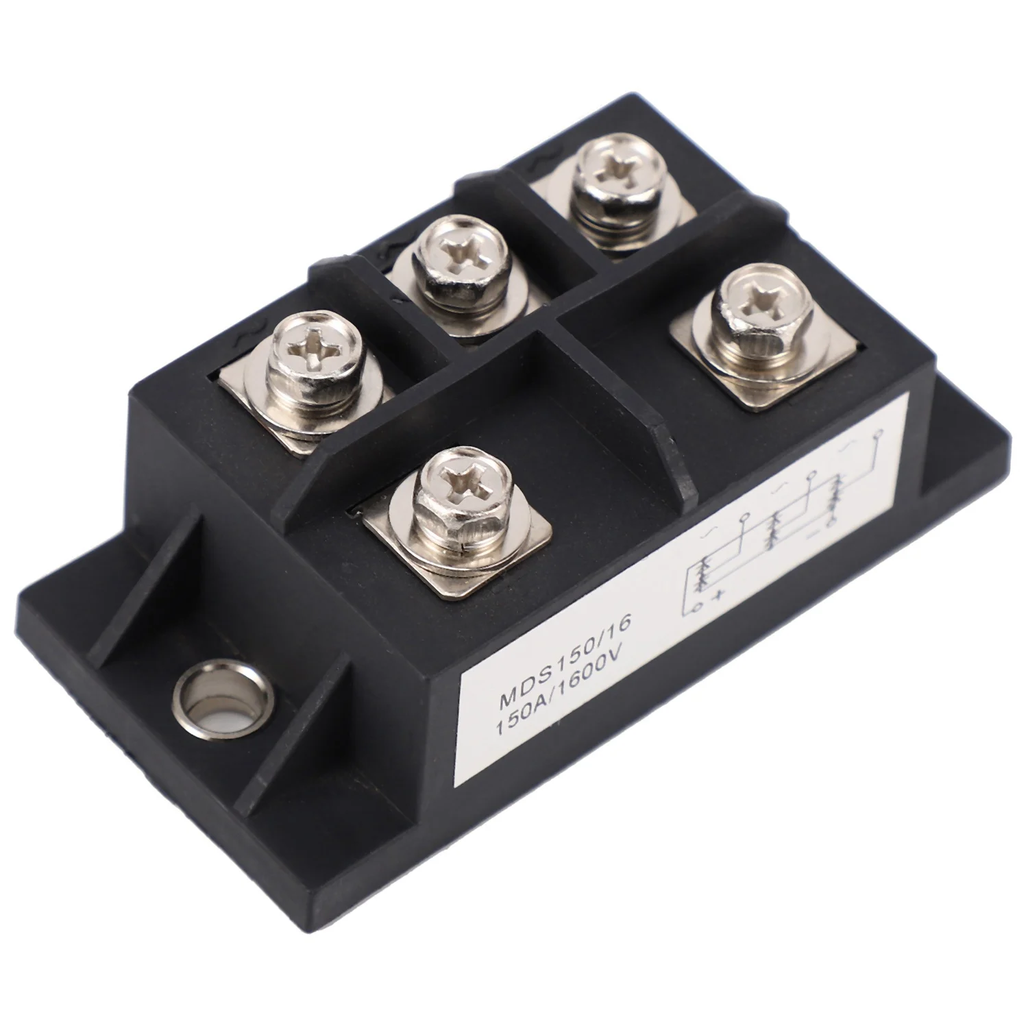 RA-MDS150A 3-Phase Diode Bridge Rectifier 150A Amp 1600V Copper 150 Celsius 80X40X33Mm Metal Case Diode Bridge